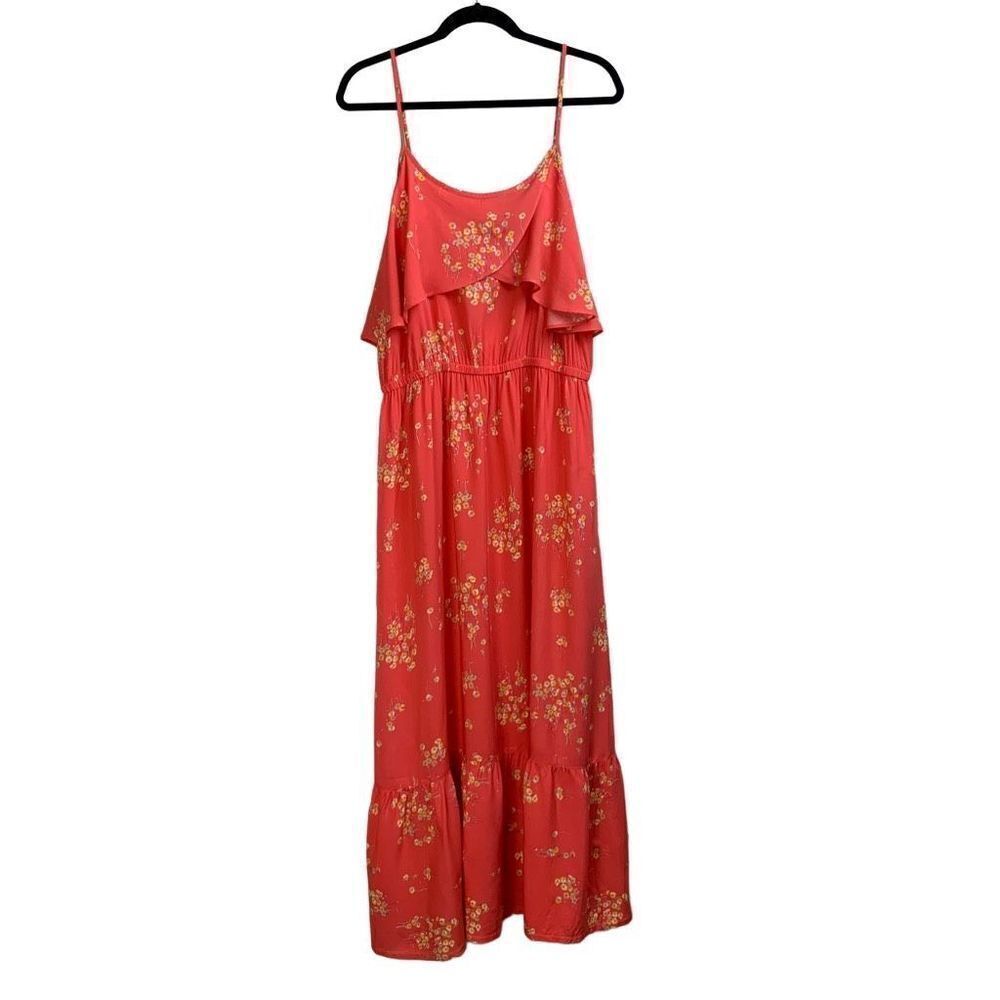 Peyton & Parker Coral Sam Cottage Floral Maxi Dress Size XL New